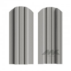 ШТАКЕТНИК ТРАПЕЦИЯ 118мм СВЕТЛО-СЕРЫЙ ДВУСТОРОННИЙ МАТОВЫЙ МК-ТРЕЙД