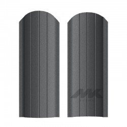 ШТАКЕТНИК РУБИН 103мм СЕРЫЙ АНТРАЦИТ ДВУСТОРОННИЙ МАТОВЫЙ МК-ТРЕЙД