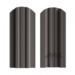 ШТАКЕТНИК ТРАПЕЦИЯ 118мм СЕРО-КОРИЧНЕВЫЙ ДВУСТОРОННИЙ МАТОВЫЙ МК-ТРЕЙД