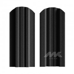 ШТАКЕТНИК ТРАПЕЦИЯ 118мм ЧЕРНЫЙ ЯНТАРЬ ДВУСТОРОННИЙ МАТОВЫЙ МК-ТРЕЙД