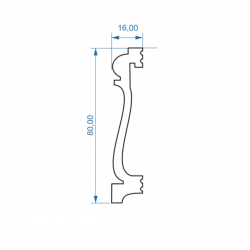 ПЛИНТУС НАПОЛЬНЫЙ ДЮРОПОЛИМЕРНЫЙ UHD SCUOLA-80 2000х80мм FAMILY PLINTUS