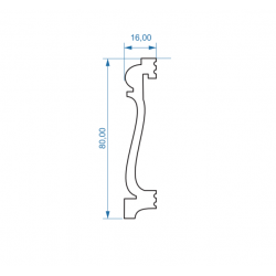 ПЛИНТУС НАПОЛЬНЫЙ ДЮРОПОЛИМЕРНЫЙ UHD SCUOLA-80 2000х80мм FAMILY PLINTUS