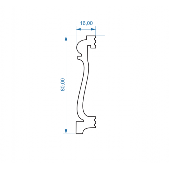 ПЛИНТУС НАПОЛЬНЫЙ ДЮРОПОЛИМЕРНЫЙ UHD SCUOLA-80 2000х80мм FAMILY PLINTUS