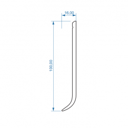 ПЛИНТУС НАПОЛЬНЫЙ ДЮРОПОЛИМЕРНЫЙ UHD STRADA-100 ЧЕРНЫЙ 2000х100мм FAMILY PLINTUS