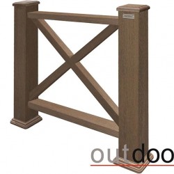 ОГРАЖДЕНИЕ ДПК "КАНТРИ 1000*1000мм" STORM BROWN (OUTDOOR)