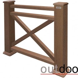 ОГРАЖДЕНИЕ ДПК "КАНТРИ ПЛЮС 1000*1000мм" STORM BROWN (OUTDOOR)