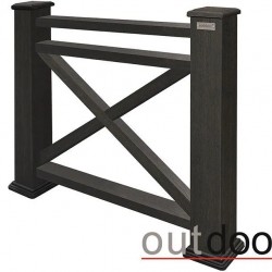ОГРАЖДЕНИЕ ДПК "КАНТРИ ПЛЮС 1000*1000мм" STORM BLACK (OUTDOOR)