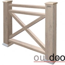 ОГРАЖДЕНИЕ ДПК "КАНТРИ ПЛЮС 1000*1000мм" STORM GREY (OUTDOOR)