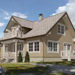 САЙДИНГ КОРАБЕЛЬНЫЙ БРУС КРЕМ-БРЮЛЕ D4.5D 3600х232мм DOCKE PREMIUM