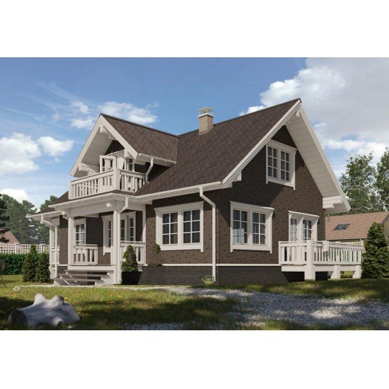 ФАСАДНАЯ ПАНЕЛЬ FLEMISH ТЕМНО-КОРИЧНЕВЫЙ PREMIUM 1183х443мм DOCKE