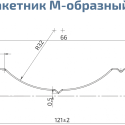 ШТАКЕТНИК "М-ОБРАЗНЫЙ" 121мм PRINTECH ДВУСТОРОННИЙ