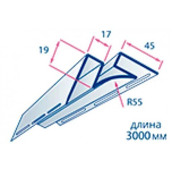 Угол внутренний БЕЛЫЙ 3,0м для сайдинга Альта-Профиль