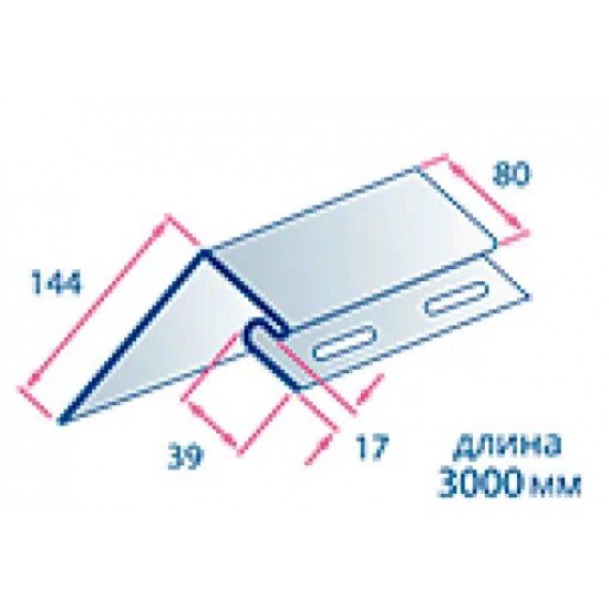 Околооконная планка КОРИЧНЕВАЯ 140мм 3,0м для сайдинга Альта-Профиль