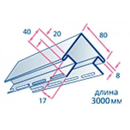 Угол наружный КОРИЧНЕВЫЙ 3,0м для сайдинга Альта-Профиль