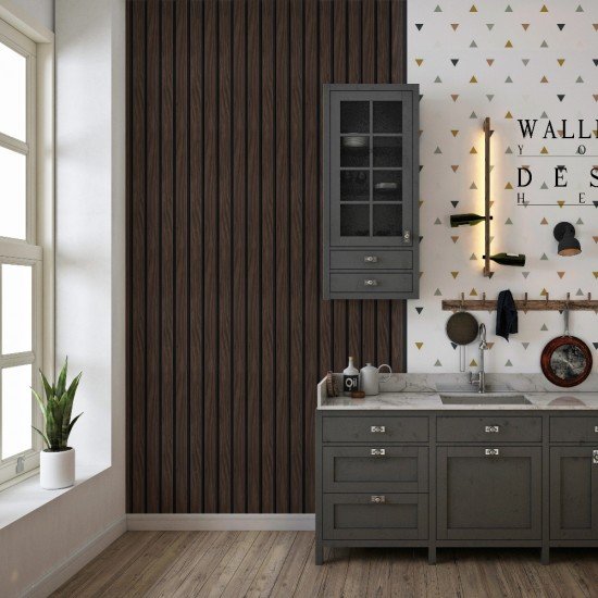 СТЕНОВАЯ ПАНЕЛЬ РЕЕЧНАЯ "МАХАГОН" 3D RAIL (GRACE)