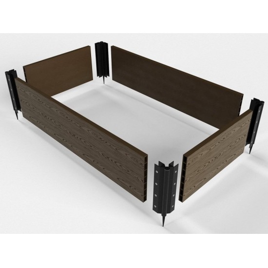 ДОСКА ДПК ДЛЯ ГРЯДОК UNODECK LETTO ГРАФИТ 20см 3,0м (RUSDECKING)