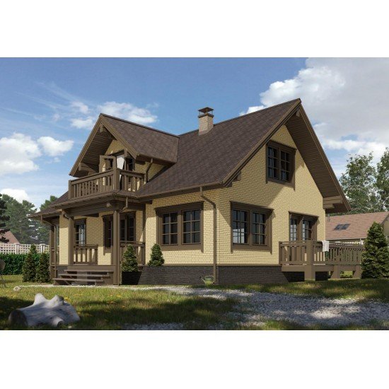 ФАСАДНАЯ ПАНЕЛЬ FLEMISH ЖЕЛТЫЙ STANDART 1183х443мм DOCKE