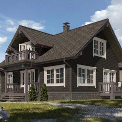 САЙДИНГ БРУС D6S ГРАФИТ 3600х300мм DOCKE PREMIUM