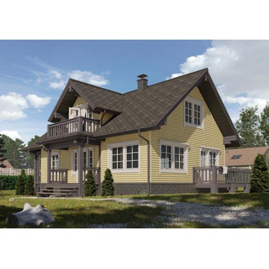 Cайдинг РЯБИНА БЛОК-ХАУС D4.7T 3600х240мм DOCKE LUX