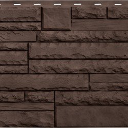 ФАСАДНАЯ ПАНЕЛЬ КАМЕНЬ СКАЛИСТЫЙ ЭКО КОРИЧНЕВЫЙ 1100х430мм АЛЬТА-ПРОФИЛЬ