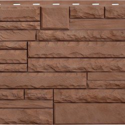 ФАСАДНАЯ ПАНЕЛЬ КАМЕНЬ СКАЛИСТЫЙ ЭКО ТЕРРАКОТОВЫЙ 1100х430мм АЛЬТА-ПРОФИЛЬ