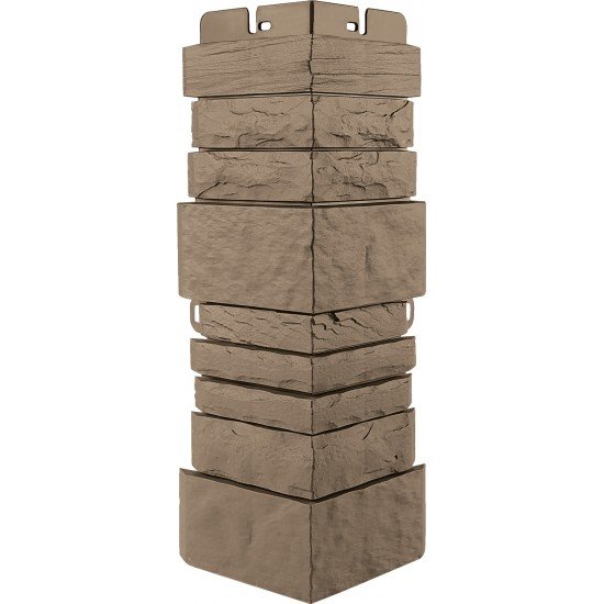 УГОЛ ДЕКОРАТИВНЫЙ КАМЕНЬ СКАЛИСТЫЙ ЭКО БЕЖЕВЫЙ 450мм АЛЬТА-ПРОФИЛЬ