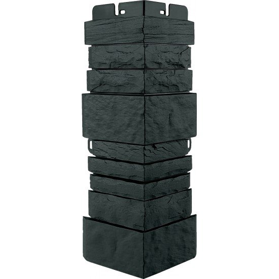 УГОЛ ДЕКОРАТИВНЫЙ КАМЕНЬ СКАЛИСТЫЙ ЭКО ГРАФИТ 450мм АЛЬТА-ПРОФИЛЬ