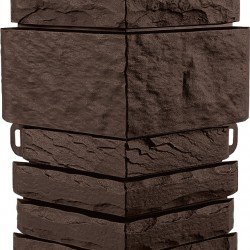 УГОЛ ДЕКОРАТИВНЫЙ КАМЕНЬ СКАЛИСТЫЙ ЭКО КОРИЧНЕВЫЙ 450мм АЛЬТА-ПРОФИЛЬ