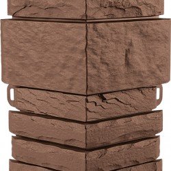 УГОЛ ДЕКОРАТИВНЫЙ КАМЕНЬ СКАЛИСТЫЙ ЭКО ТЕРРАКОТОВЫЙ 450мм АЛЬТА-ПРОФИЛЬ