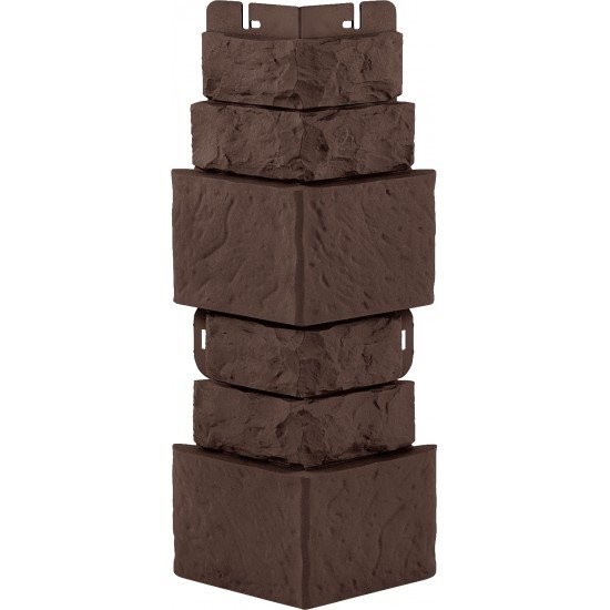 УГОЛ ДЕКОРАТИВНЫЙ КИРПИЧ АНТИК ЭКО КОРИЧНЕВЫЙ 450мм АЛЬТА-ПРОФИЛЬ