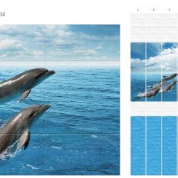 КОМПЛЕКТ ПАНЕЛЕЙ ПВХ ДЕЛЬФИНЫ 2700х1000мм (UNIQUE)