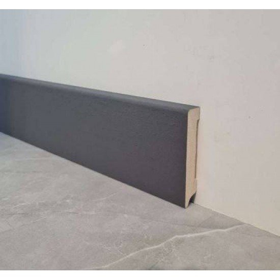 ПЛИНТУС НАПОЛЬНЫЙ ГРАФИТ ИЗ СИБИРСКОЙ СОСНЫ 2400х80мм КТМ