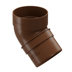 КОЛЕНО ТРУБЫ 45гр ПВХ D80 (DÖCKE DACHA)