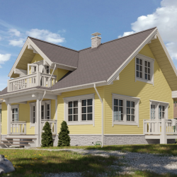 САЙДИНГ КОРАБЕЛЬНЫЙ БРУС ЛИМОН D4.5D 3600х232мм DOCKE PREMIUM