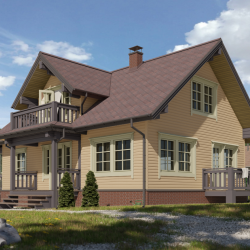 САЙДИНГ КОРАБЕЛЬНЫЙ БРУС КАРАМЕЛЬ D4.5D 3600х232мм DOCKE PREMIUM