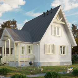 САЙДИНГ КОРАБЕЛЬНЫЙ БРУС ПЛОМБИР D4.5D 3600х232мм DOCKE PREMIUM