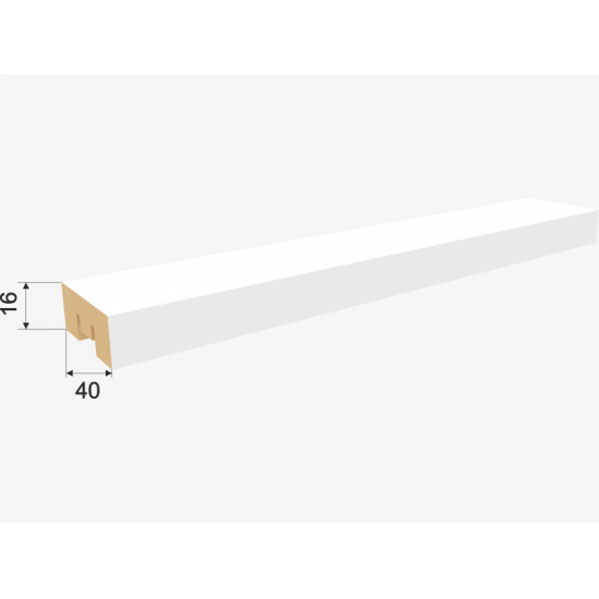 ИНТЕРЬЕРНАЯ РЕЙКА МДФ БЕЛАЯ БРИОНА 2,7м (STELLA)