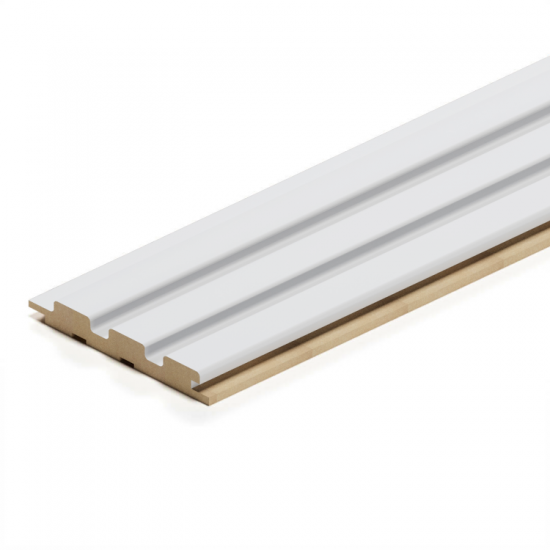 СТЕНОВАЯ ПАНЕЛЬ РЕЕЧНАЯ МДФ БЕЛАЯ BEATS STANDART (STELLA)