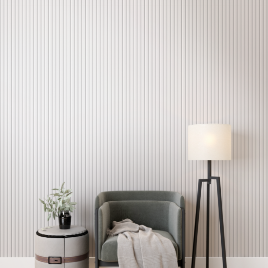 СТЕНОВАЯ ПАНЕЛЬ РЕЕЧНАЯ МДФ БЕЛАЯ BEATS STANDART (STELLA)