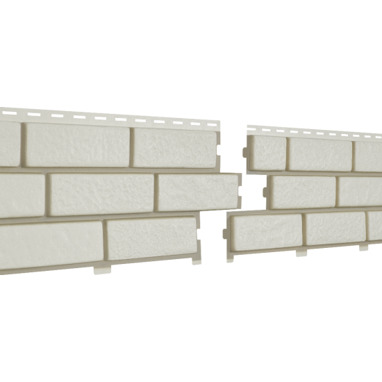ФАСАДНАЯ ПАНЕЛЬ КИРПИЧ БЕЛЫЙ С ДЕКОРИРОВАННЫМ ШВОМ 3025х230мм СТОУН-ХАУС Ю-ПЛАСТ