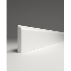 ПЛИНТУС НАПОЛЬНЫЙ ИЗ ВСПЕНЕННОГО ПВХ БЕЛЫЙ 001 2200х80мм COMFORT