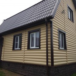 САЙДИНГ БЛОК-ХАУС ПРЕСТИЖ ЗОЛОТИСТЫЙ ВН-01 3100х202мм АЛЬТА-ПРОФИЛЬ