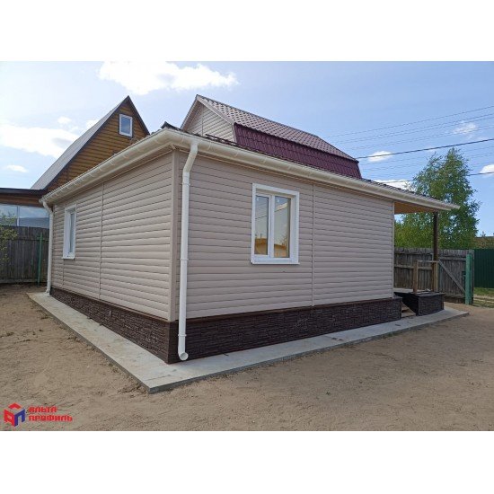 САЙДИНГ БЛОК-ХАУС ПРЕСТИЖ ПЕРСИКОВЫЙ ВН-01 3100х202мм АЛЬТА-ПРОФИЛЬ