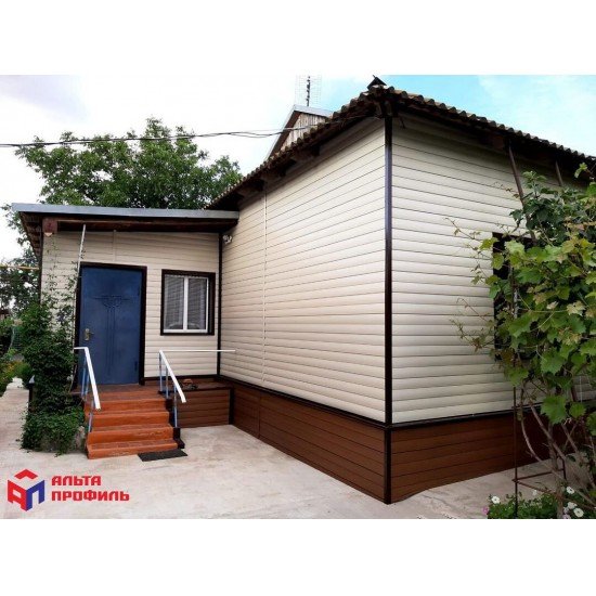 САЙДИНГ БЛОК-ХАУС ПРЕСТИЖ БЕЖЕВЫЙ ВН-01 3100х202мм АЛЬТА-ПРОФИЛЬ