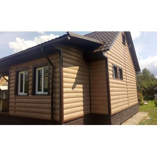 САЙДИНГ БЛОК-ХАУС ЛЮКС БУК ВН-01 3100х202мм АЛЬТА-ПРОФИЛЬ