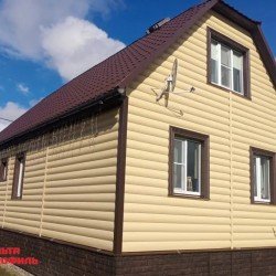 САЙДИНГ БЛОК-ХАУС ПРЕСТИЖ ЗОЛОТИСТЫЙ ВН-02 3100х320мм АЛЬТА-ПРОФИЛЬ