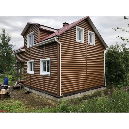 САЙДИНГ АКРИЛОВЫЙ БЛОК-ХАУС ПРЕМИУМ ДУБ СВЕТЛЫЙ ВН-02 3100х320мм АЛЬТА-ПРОФИЛЬ