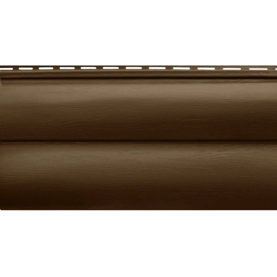 САЙДИНГ АКРИЛОВЫЙ БЛОК-ХАУС ПРЕМИУМ ОРЕХ ТЕМНЫЙ ВН-02 3100х320мм АЛЬТА-ПРОФИЛЬ