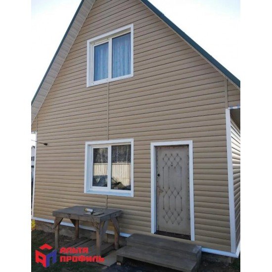 САЙДИНГ БЛОК-ХАУС ПРЕСТИЖ БЕЖЕВЫЙ ВН-03 3000х222мм АЛЬТА-ПРОФИЛЬ