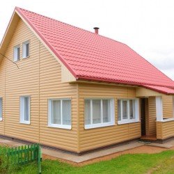 САЙДИНГ БЛОК-ХАУС ПРЕСТИЖ ЗОЛОТИСТЫЙ ВН-03 3000х222мм АЛЬТА-ПРОФИЛЬ